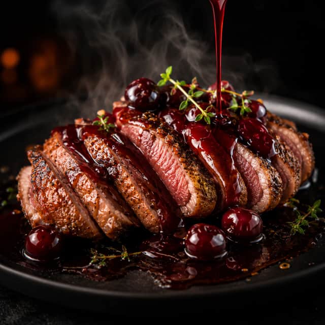 Duck with Cherry Glaze